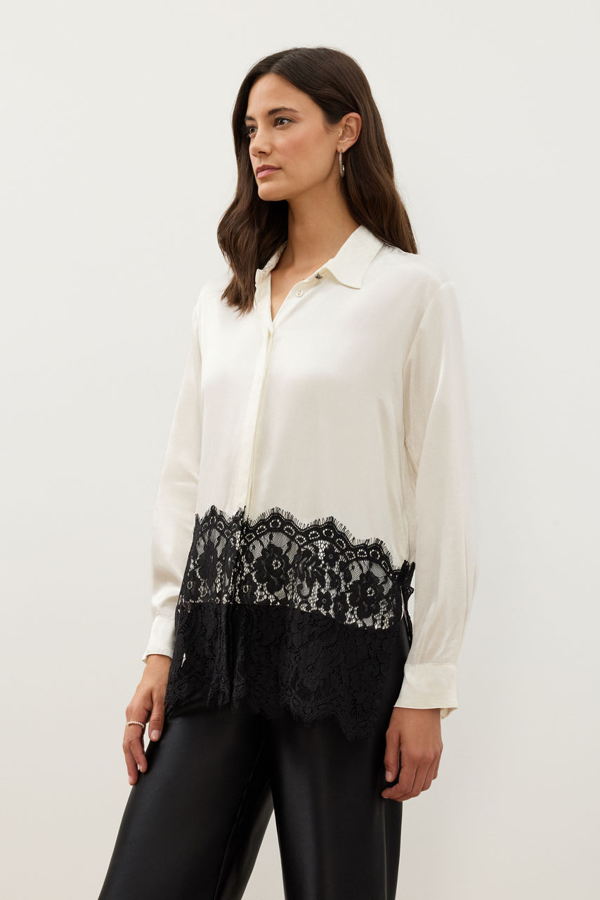 RAHEEM LACE CONTRAST SHIRT TUNIC, , large image 2