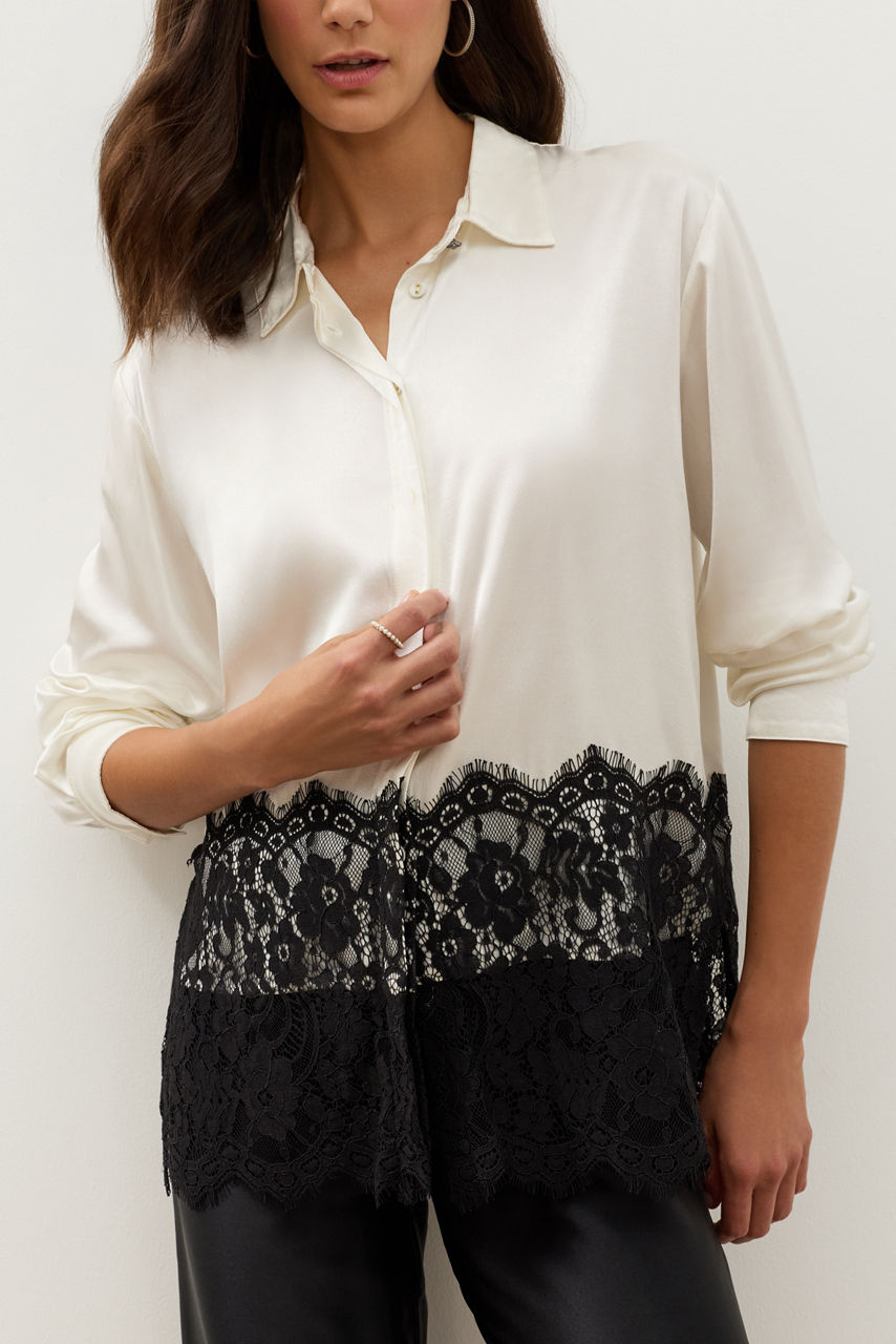 RAHEEM LACE CONTRAST SHIRT TUNIC, , large image 4